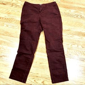 Burgundy corduroy pants